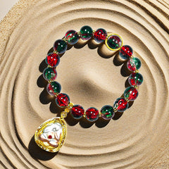 Stained Glass & Ruby Phra Pidta Bracelet