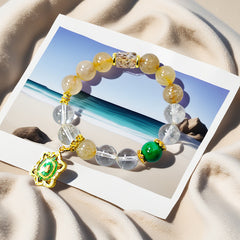 Golden Light Dragon Turtle Wealth Guard Bracelet