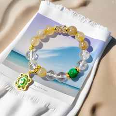 Golden Light Dragon Turtle Wealth Guard Bracelet