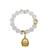 Crystal of Lucid Stillness - Moonlit Frost & Blessing Bracelet