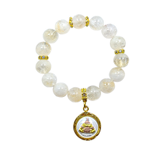 Lucent Ethereal White Quartz Lahu Bracelet