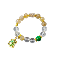 Golden Light Dragon Turtle Wealth Guard Bracelet