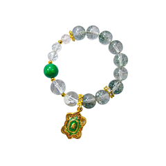 Green Phantom Talisman of Abundance: Wealth Guardian Turtle Bracelet