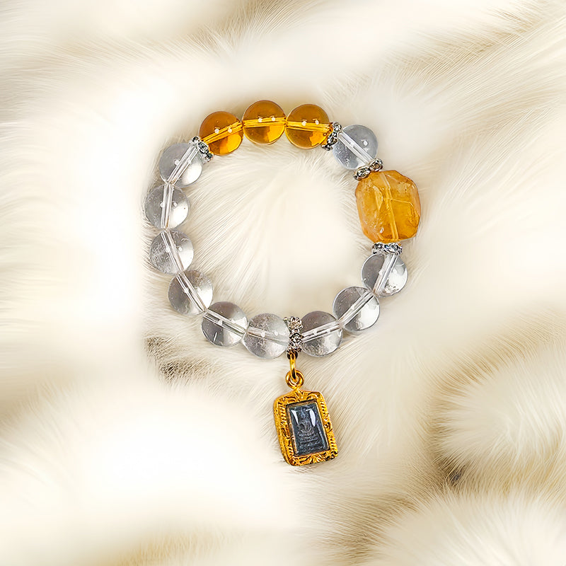 Clear Quartz Somdej Energy Bracelet