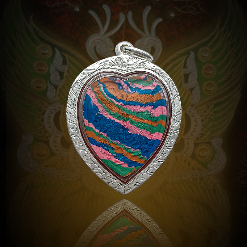 Butterfly Amulet (Heart-Shaped &amp; Colored)