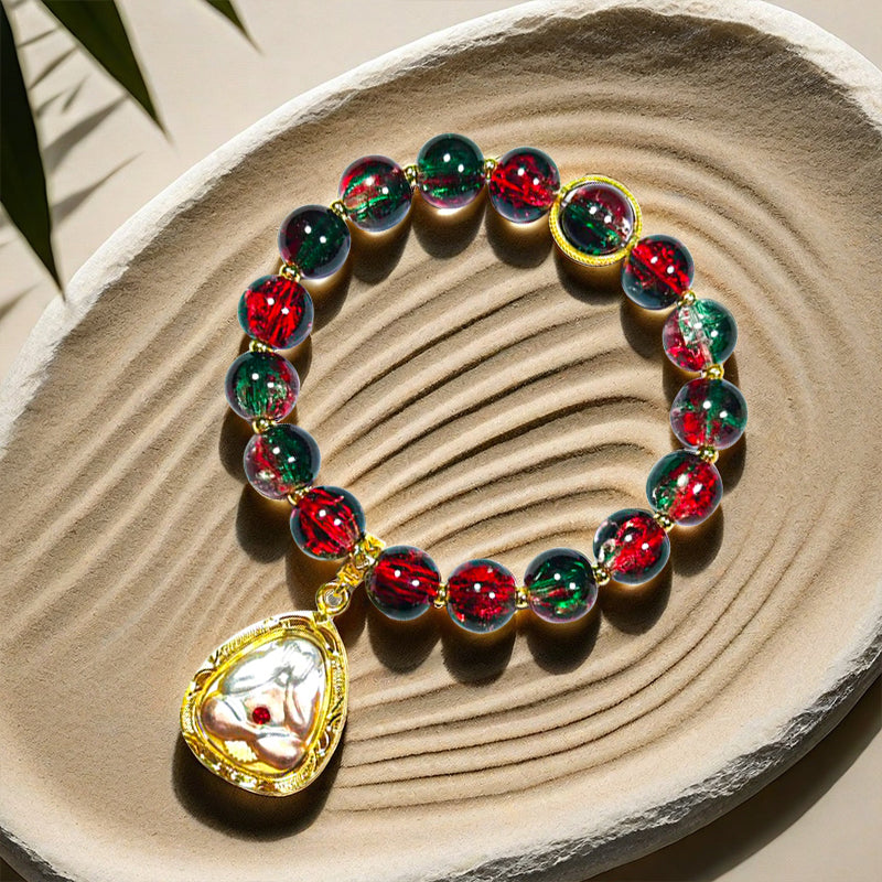 Stained Glass & Ruby Phra Pidta Bracelet