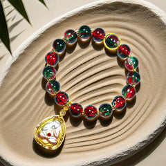 Stained Glass & Ruby Phra Pidta Bracelet