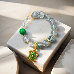 Green Phantom Talisman of Abundance: Wealth Guardian Turtle Bracelet