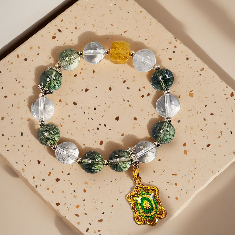 Green Phantom & Wealth Guardian Turtle Bracelet