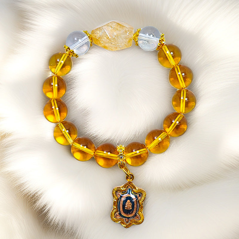 Golden Aura Fortune Turtle Bracelet