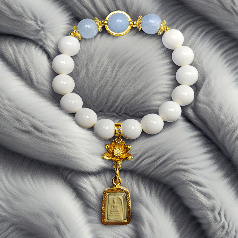 Pure White Zen Light Somdej Bracelet