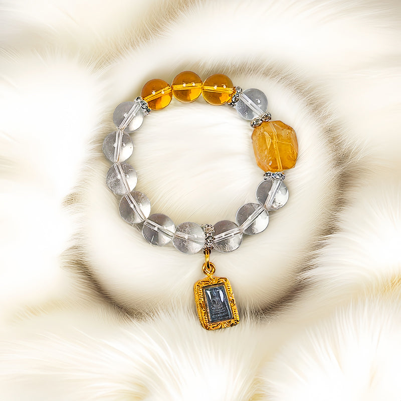 Clear Quartz Somdej Energy Bracelet