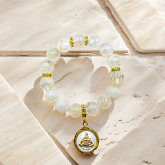 Lucent Ethereal White Quartz Lahu Bracelet