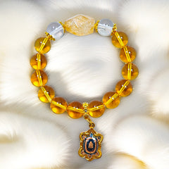 Golden Aura Fortune Turtle Bracelet
