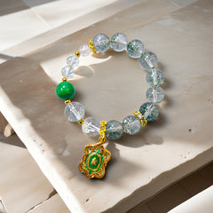Green Phantom Talisman of Abundance: Wealth Guardian Turtle Bracelet