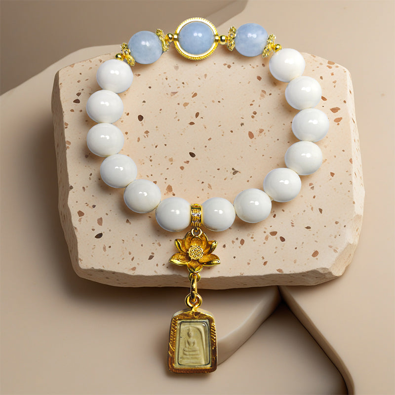 Pure White Zen Light Somdej Bracelet