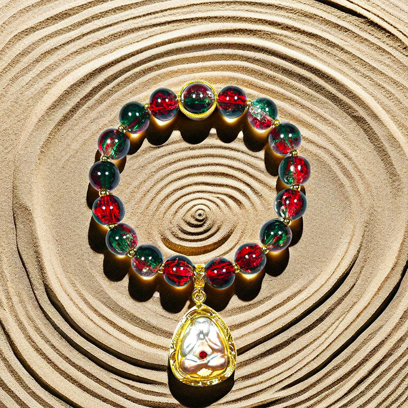Stained Glass & Ruby Phra Pidta Bracelet