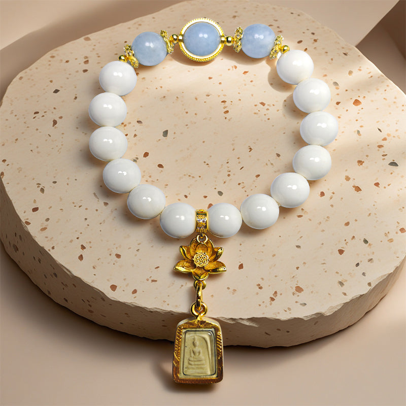 Pure White Zen Light Somdej Bracelet