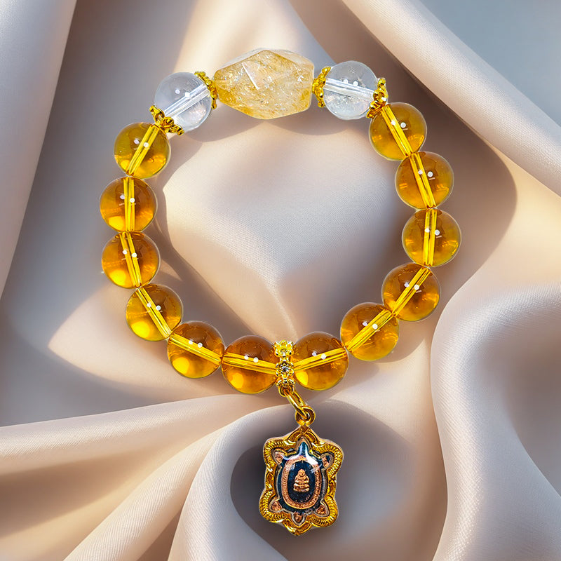 Golden Aura Fortune Turtle Bracelet