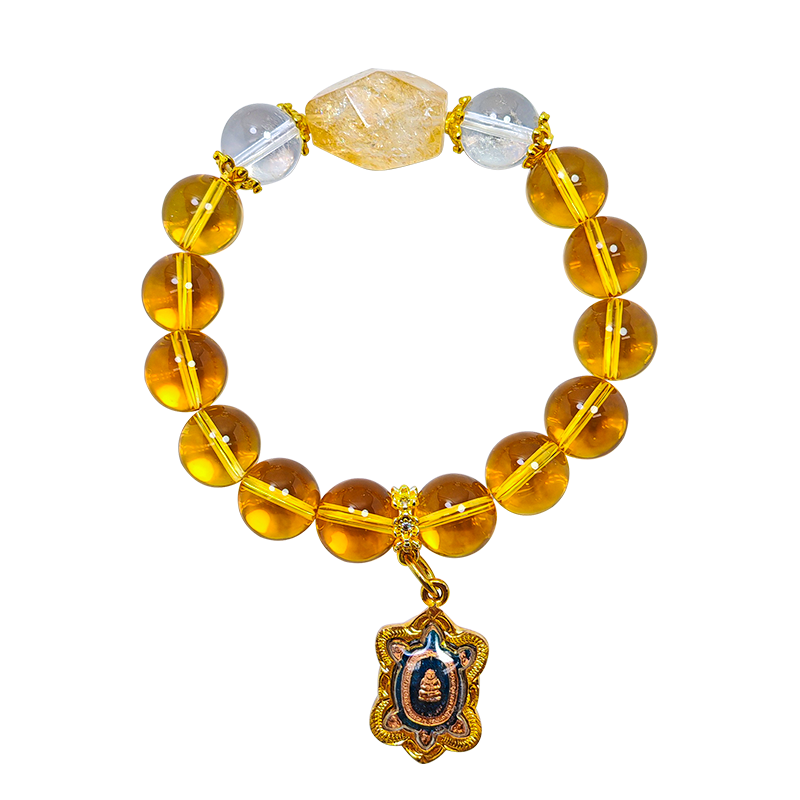 Golden Aura Fortune Turtle Bracelet