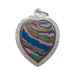 Butterfly Amulet (Heart-Shaped &amp; Colored)