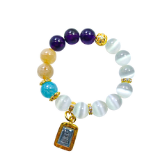 Harmony & Protection Stone Bracelet - Cat's Eye Crystal Talisman