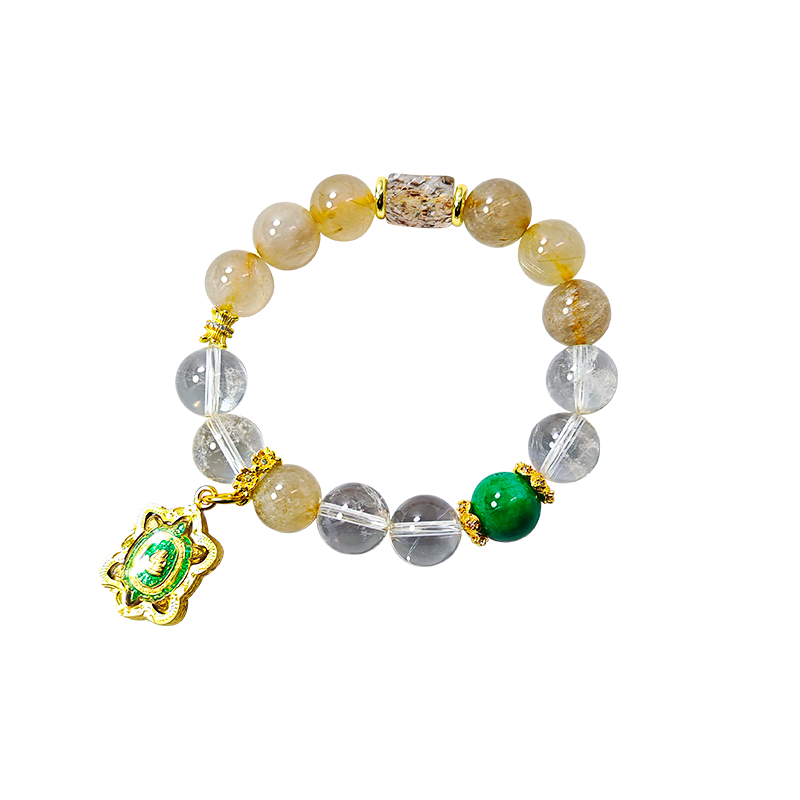 Golden Light Dragon Turtle Wealth Guard Bracelet