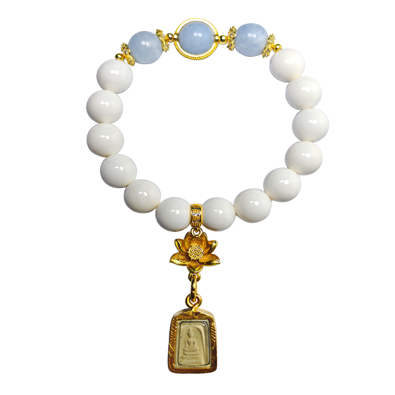 Pure White Zen Light Somdej Bracelet