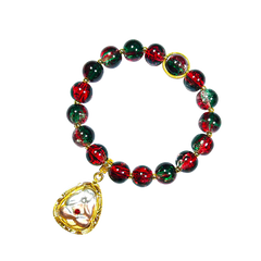 Stained Glass & Ruby Phra Pidta Bracelet